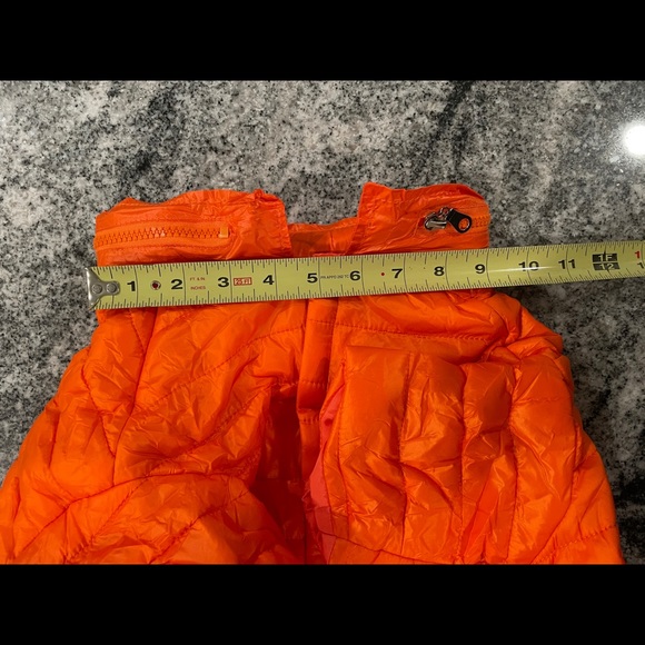 21” LENGTH XL Lightweight Adjustable Avalanche Dog Puffer ORANGE - Picture 5 of 6